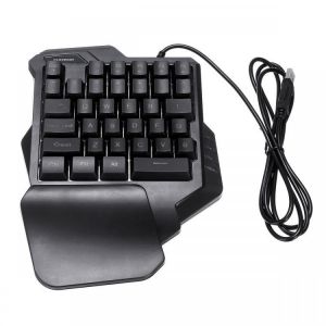  כל מה שיוטיוברים וגיימרים צריכים  גאדג'ט 34 Keys One Handed Keyboard Game Mini LED Backlit Ergonomic Single Keypad for LOL/Dota
