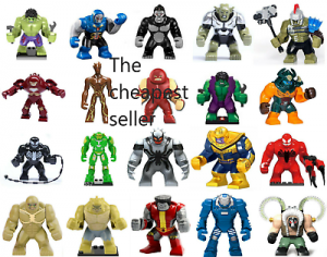  כל מה שיוטיוברים וגיימרים צריכים  הלגו שמשגע את העולם  Large Superhero Minifigure Marvel DC Groot Abomination Thanos Hulk Mini Figure