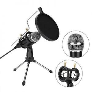 USB Condenser Microphone Recording Voice Mic Karaoke Video Chat For Computer PC