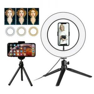 10" LED Ring Light with Stand for Youtube Tiktok Makeup Live Phone Selfie Vlog