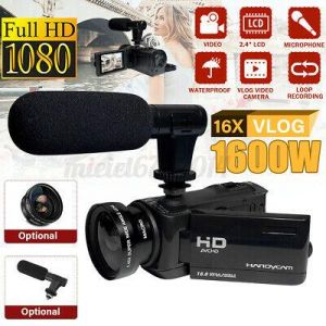 18X Digital Vlog Video Camcorder YouTube Vlogging Camera Recorder + Microphone